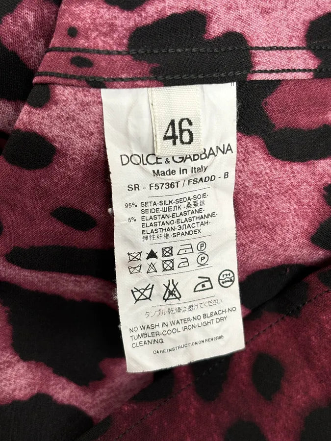 2010s Dolce & Gabbana Fuchsia Purple Silk Leopard Print Shirt AuTMbEO 8