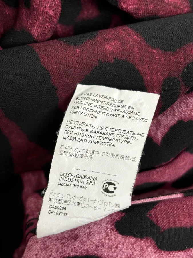 2010s Dolce & Gabbana Fuchsia Purple Silk Leopard Print Shirt AuTMbEO 9