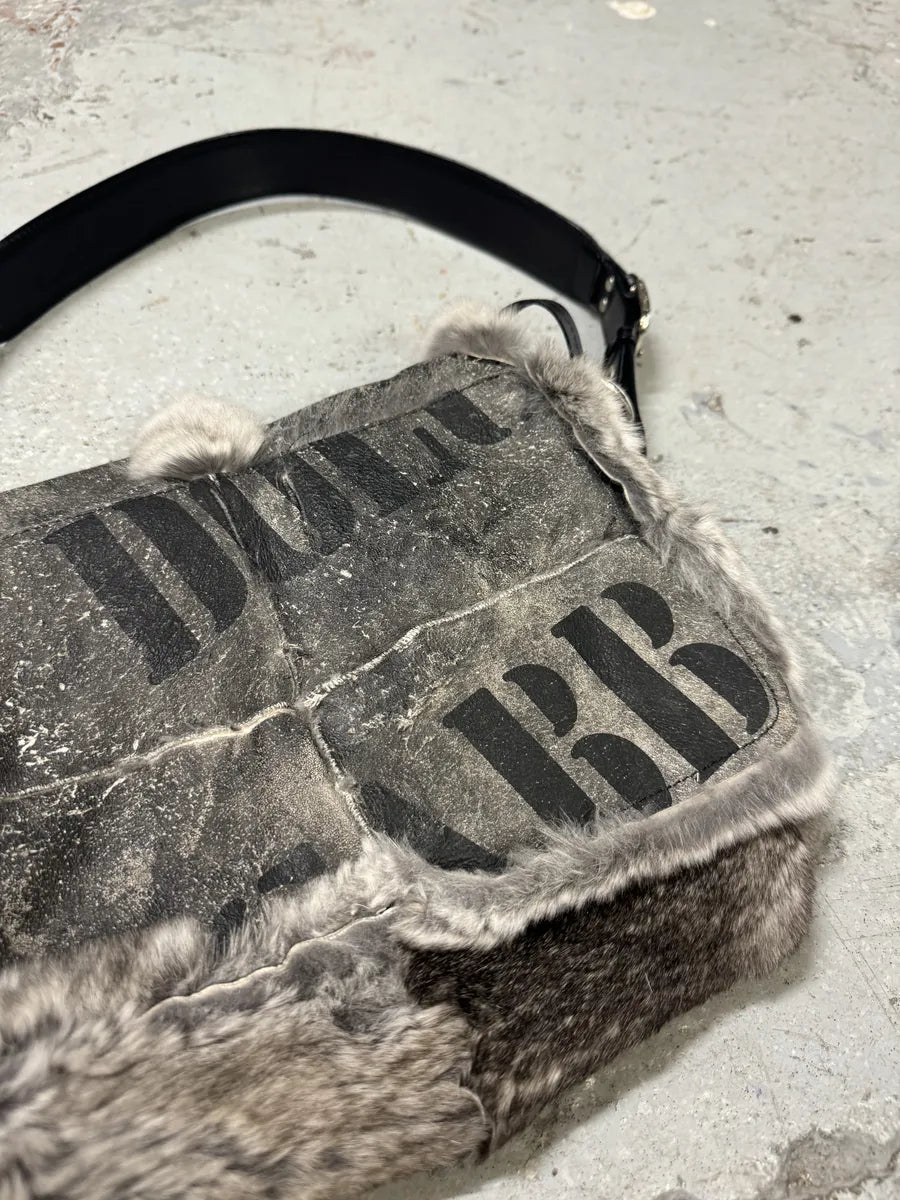 Dolce & Gabbana Fur Grey Leather Shoulder Bag mrpqRPn 10