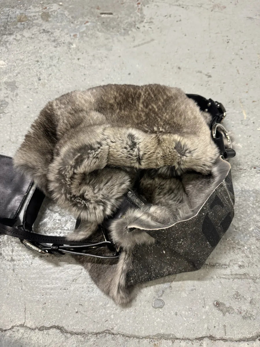 Dolce & Gabbana Fur Grey Leather Shoulder Bag mrpqRPn 4