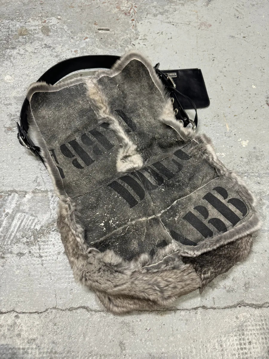 Dolce & Gabbana Fur Grey Leather Shoulder Bag mrpqRPn 6