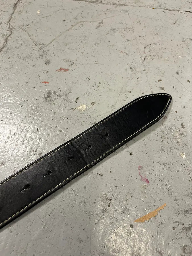 Dolce & Gabbana Gold Buckle Black Leather Belt zGsKwpN 6