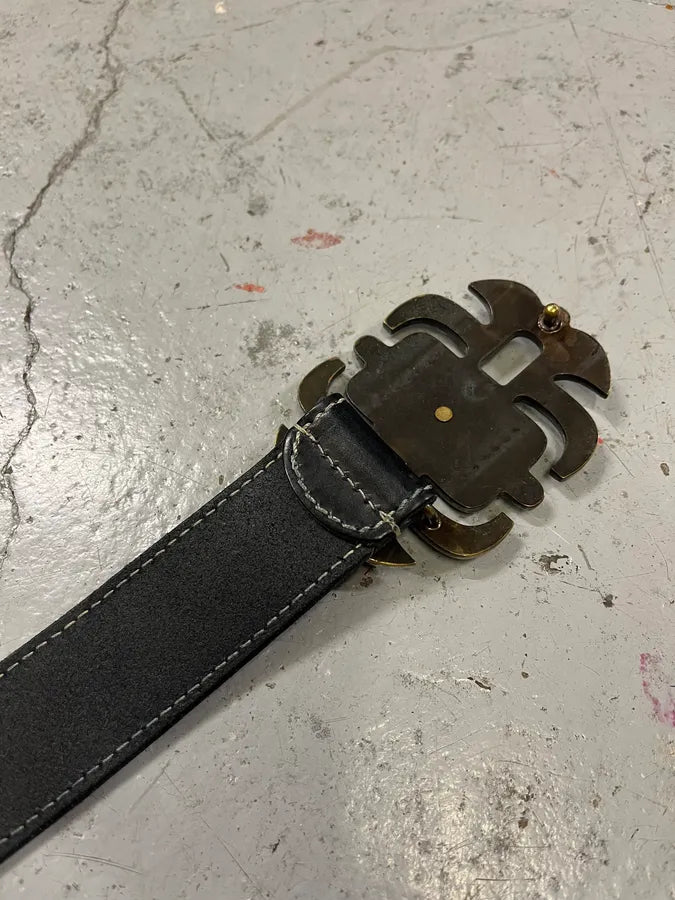 Dolce & Gabbana Gold Buckle Black Leather Belt zGsKwpN 7