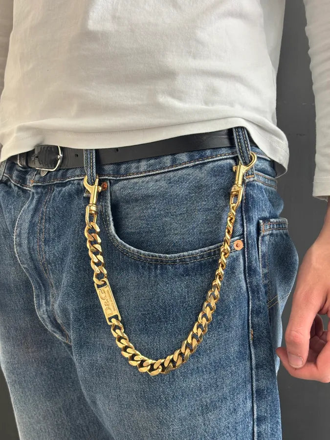 AW2003 Dolce & Gabbana Gold Metal Logo Chain tygEmvW 0