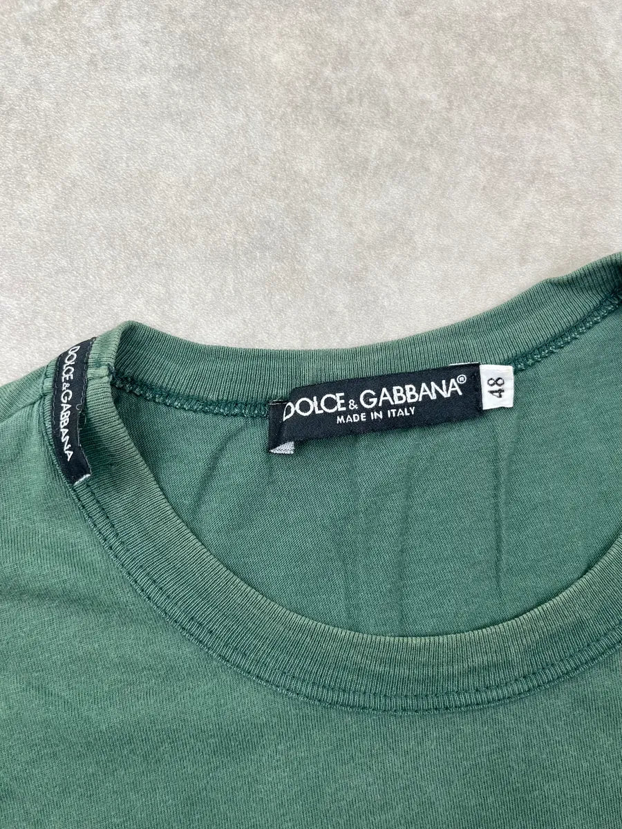2000s Dolce & Gabbana Green Butterfly T-Shirt PmhETzX 5
