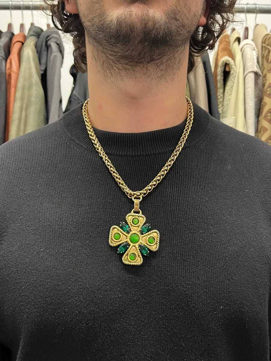 Dolce & Gabbana Green Lucky Gold Necklace (OS) PsqrGyr 1