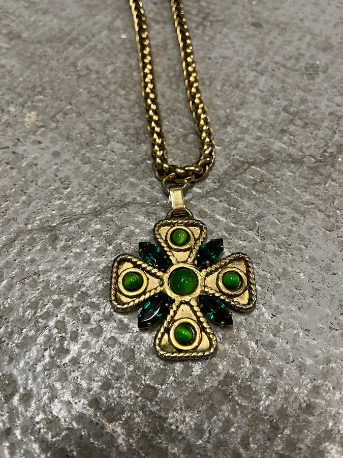 Dolce & Gabbana Green Lucky Gold Necklace (OS) PsqrGyr 2