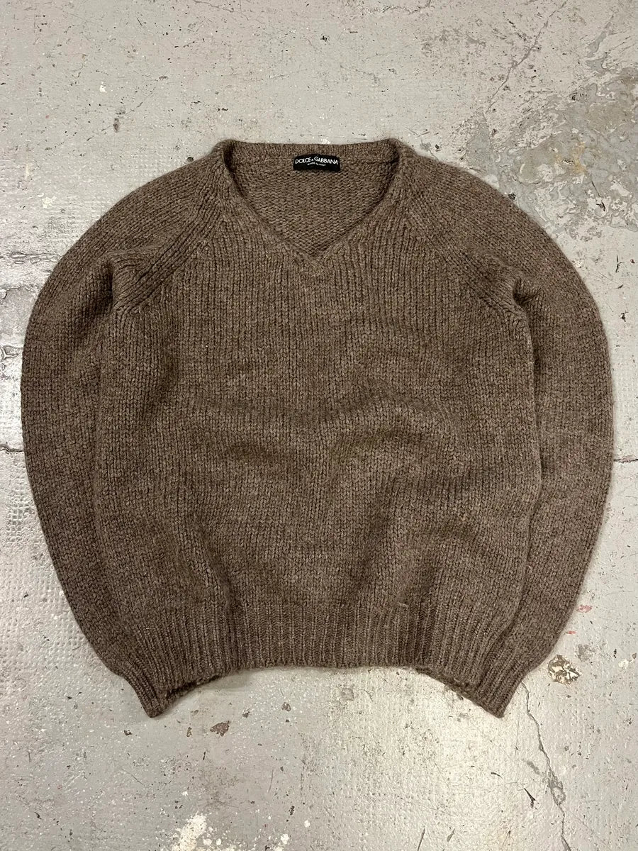 Dolce & Gabbana Grey Brown Wool Sweater (M/L) ywKdlZi 0