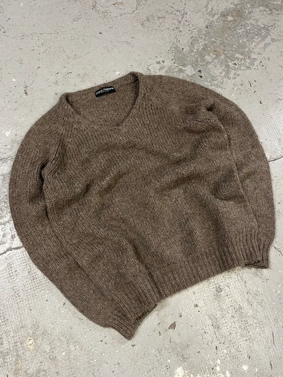 Dolce & Gabbana Grey Brown Wool Sweater (M/L) ywKdlZi 3