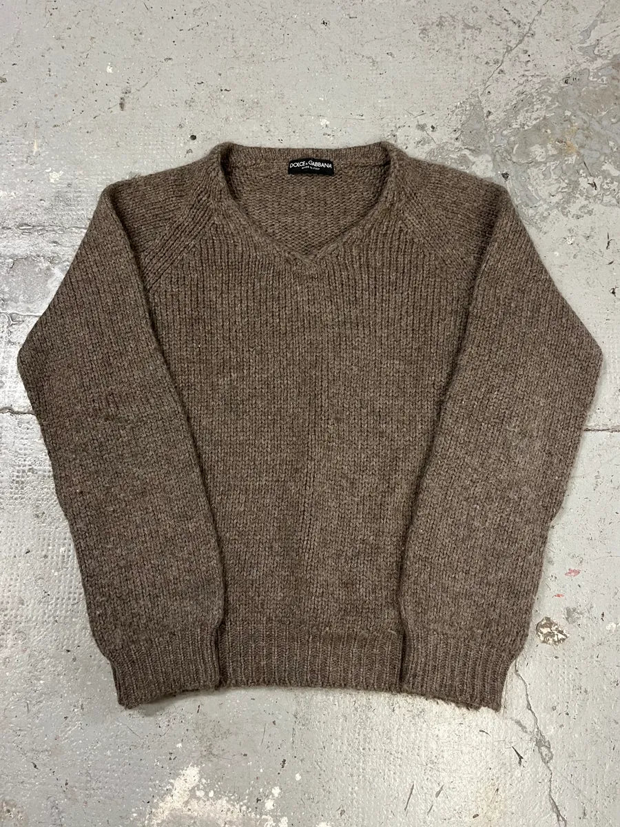Dolce & Gabbana Grey Brown Wool Sweater (M/L) ywKdlZi 4