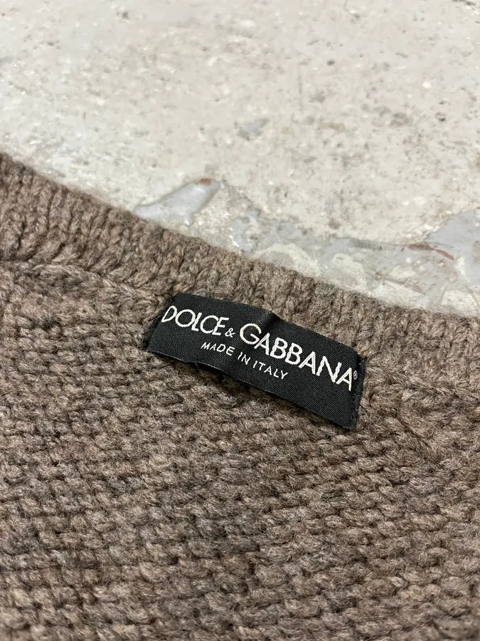 Dolce & Gabbana Grey Brown Wool Sweater (M/L) ywKdlZi 8