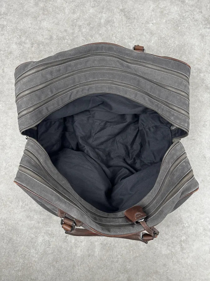 AW2010 Dolce & Gabbana Grey Canvas & Leather Lily Zip Bag iUnyxos 16