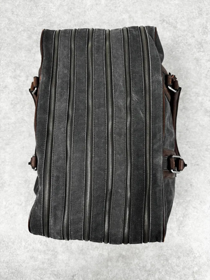 AW2010 Dolce & Gabbana Grey Canvas & Leather Lily Zip Bag iUnyxos 7