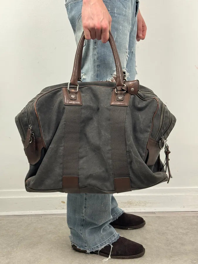 AW2010 Dolce & Gabbana Grey Canvas & Leather Lily Zip Bag iUnyxos 2