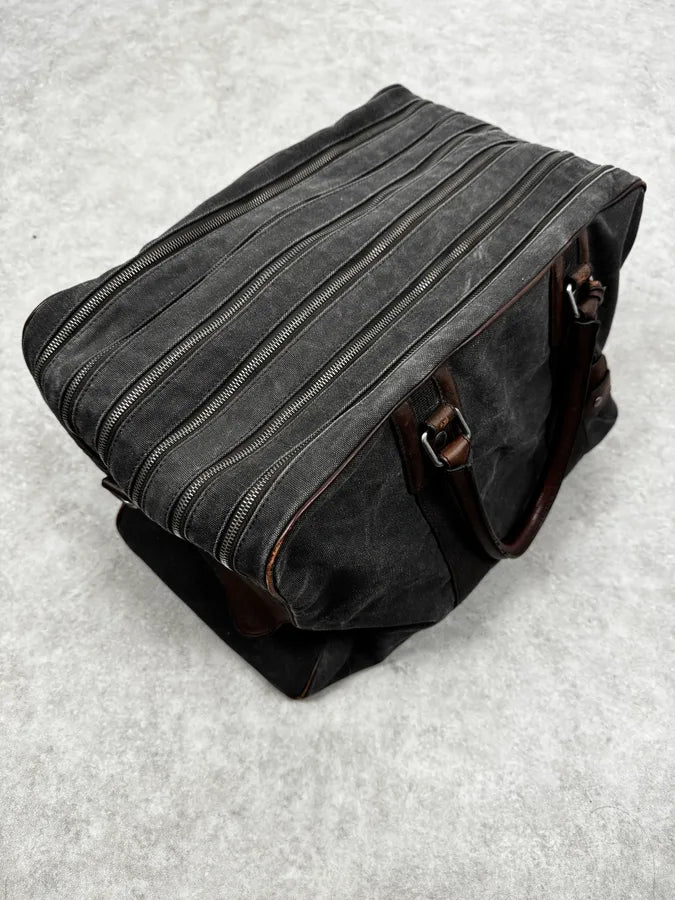 AW2010 Dolce & Gabbana Grey Canvas & Leather Lily Zip Bag iUnyxos 1