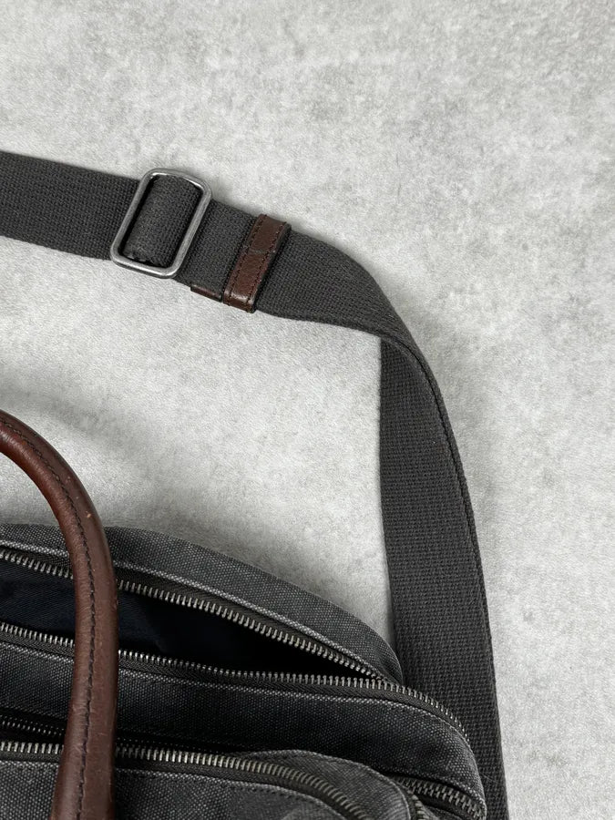 AW2010 Dolce & Gabbana Grey Canvas & Leather Lily Zip Bag iUnyxos 12