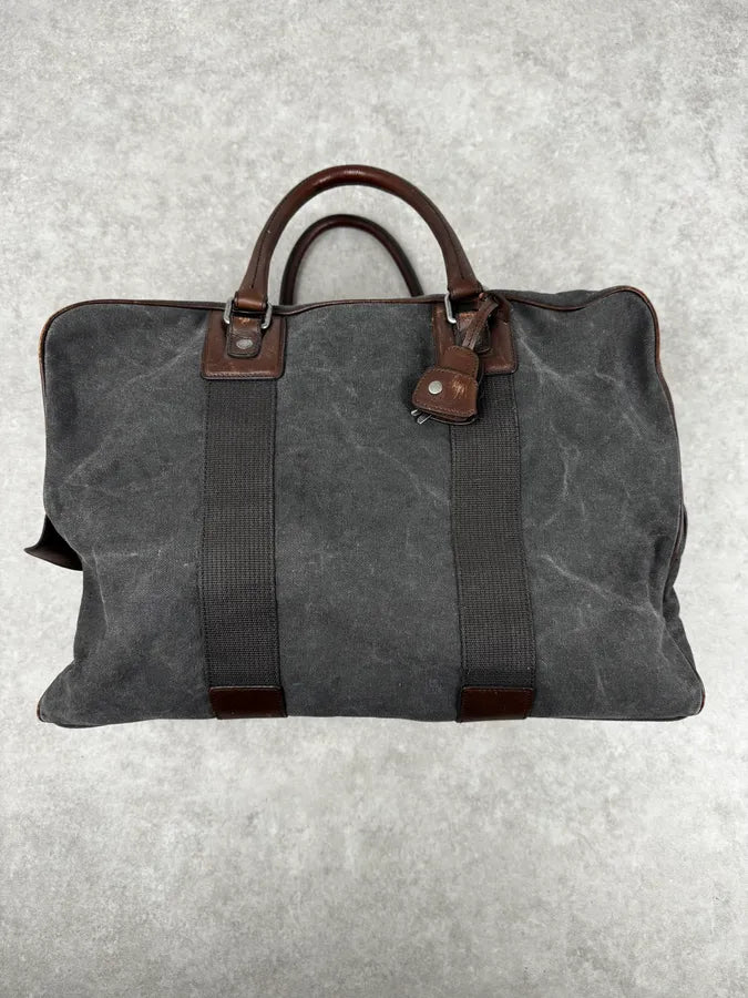 AW2010 Dolce & Gabbana Grey Canvas & Leather Lily Zip Bag iUnyxos 3