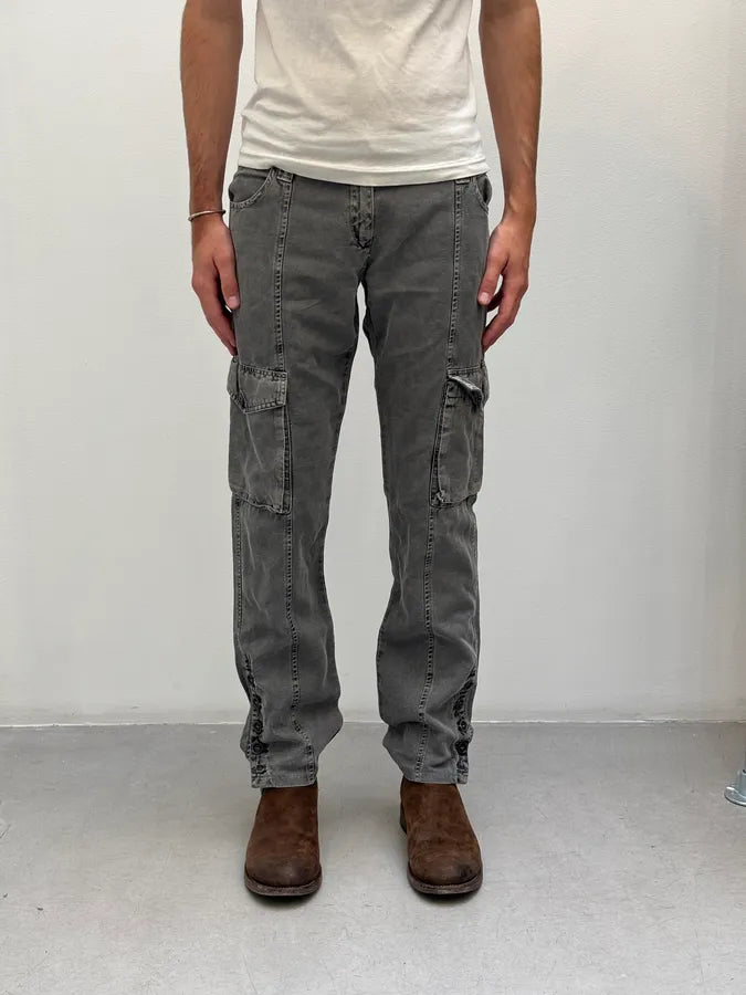 AW2003 Dolce & Gabbana Grey Cargo Utility Pants AQCaeFN 1