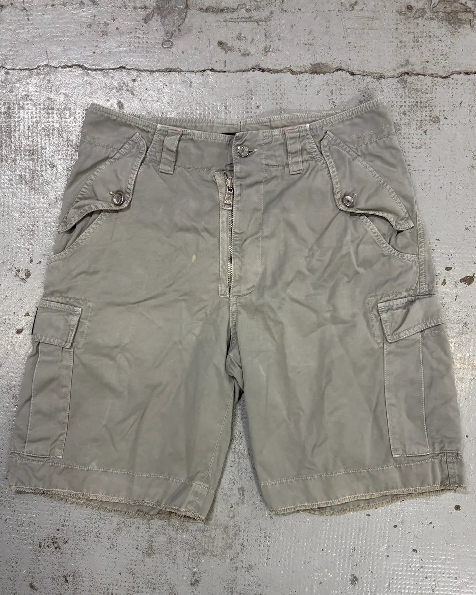 2000s Dolce & Gabbana Grey Zip Cargo Shorts HNdZkzv 3