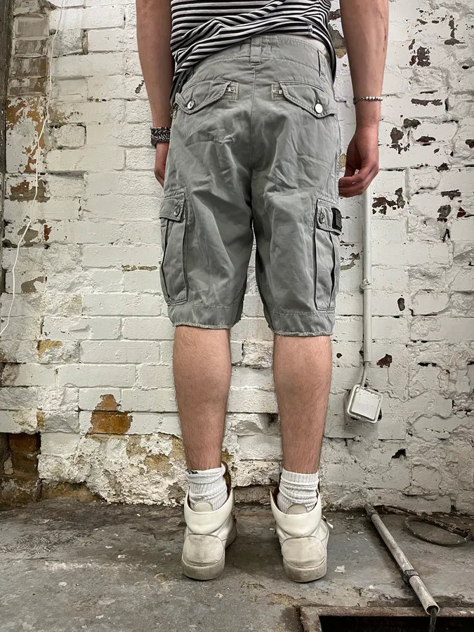 2000s Dolce & Gabbana Grey Zip Cargo Shorts HNdZkzv 2