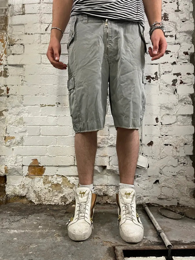 2000s Dolce & Gabbana Grey Zip Cargo Shorts HNdZkzv 0