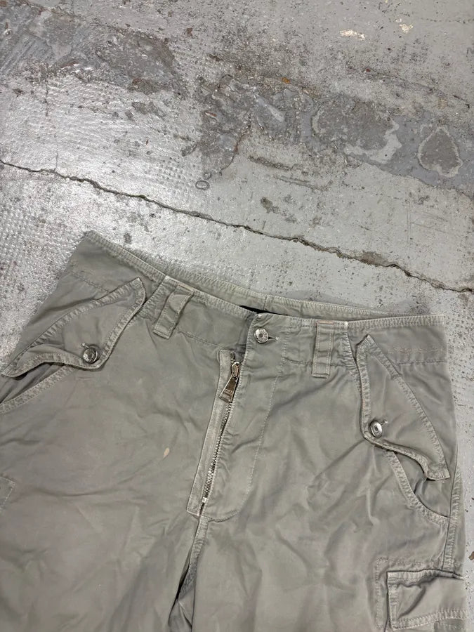 2000s Dolce & Gabbana Grey Zip Cargo Shorts HNdZkzv 4