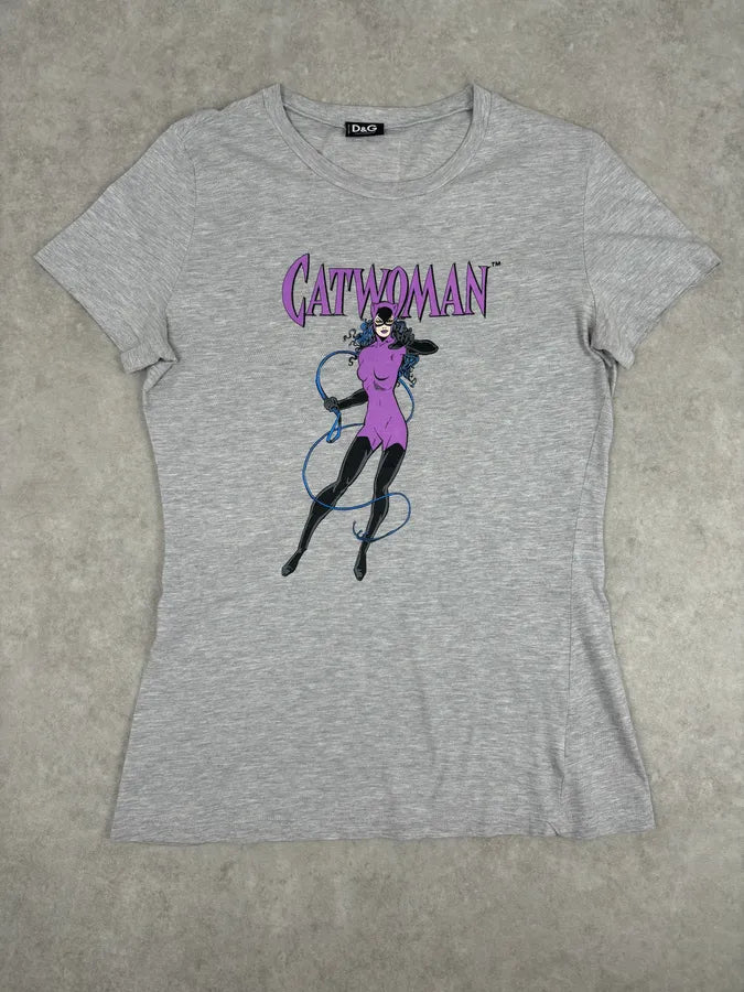 SS2005 Dolce & Gabbana Grey Catwoman T-Shirt YWHEUFg 0