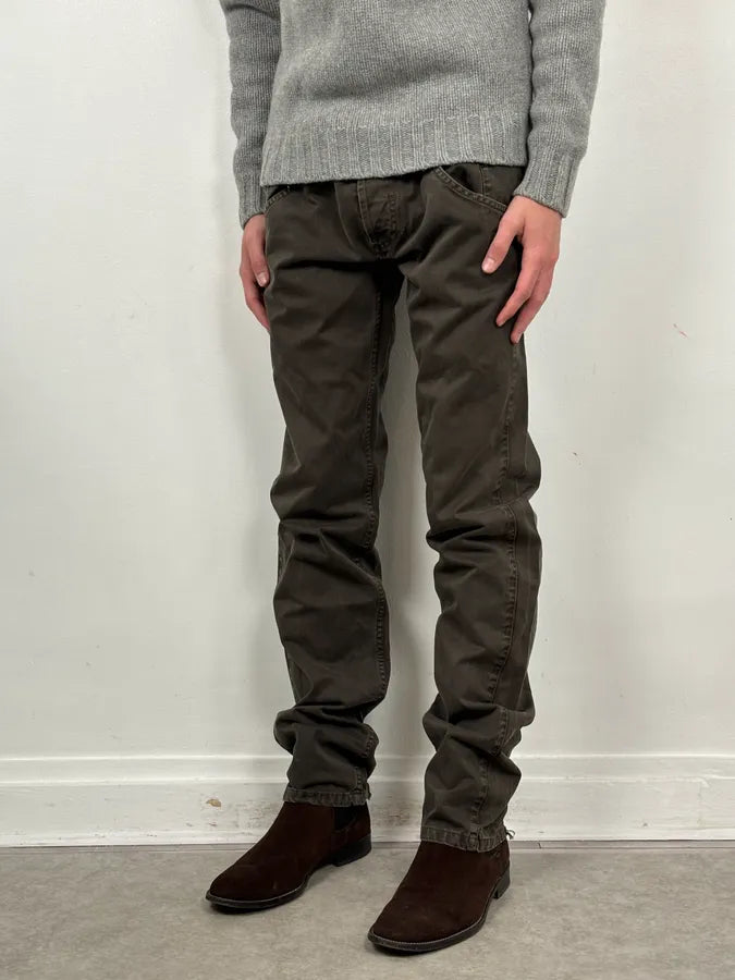 2000s Dolce & Gabbana Brown Slim Denim Jeans jVpopYB 2