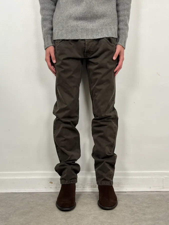 2000s Dolce & Gabbana Brown Slim Denim Jeans jVpopYB 1
