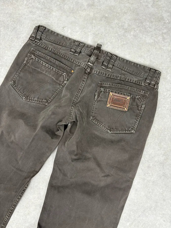 2000s Dolce & Gabbana Brown Slim Denim Jeans jVpopYB 6