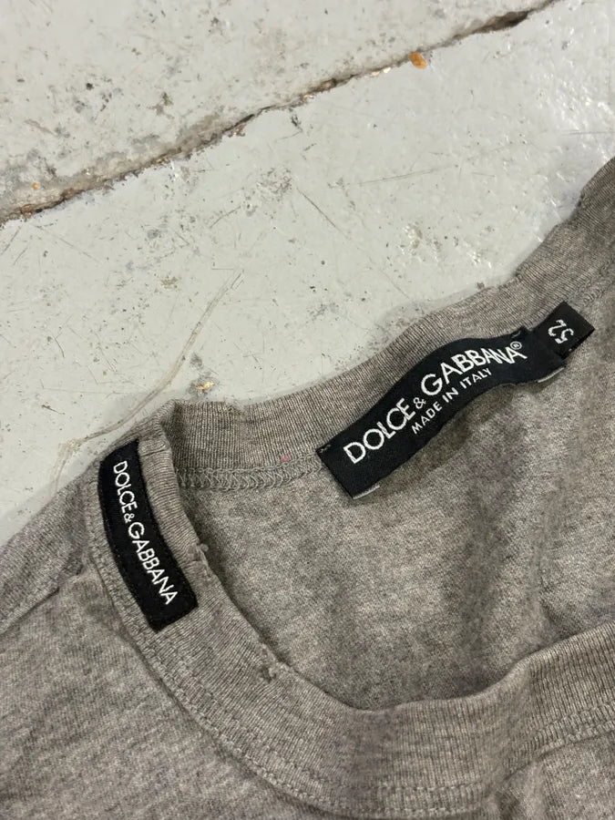 AW2013 Dolce & Gabbana Grey Madonna Religious Iconography Longsleeve T-Shirt pqSNLCQ 7