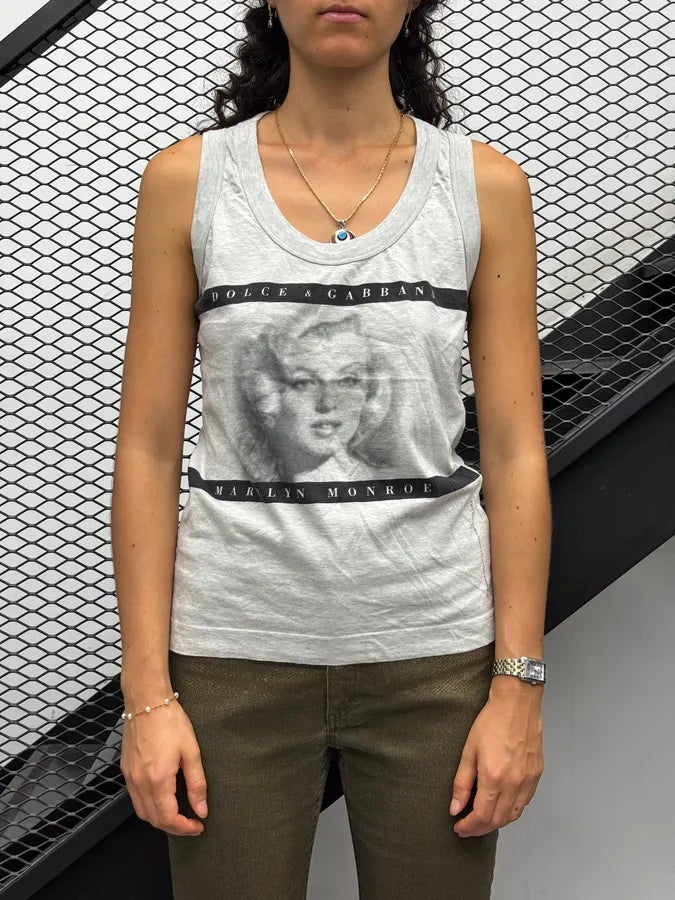 2000s Dolce & Gabbana Grey Marilyn Monroe Graphic Top FvJnmmW 2