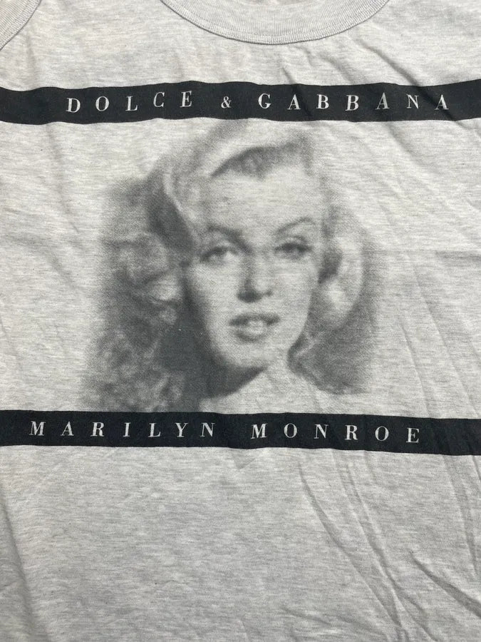 2000s Dolce & Gabbana Grey Marilyn Monroe Graphic Top FvJnmmW 4