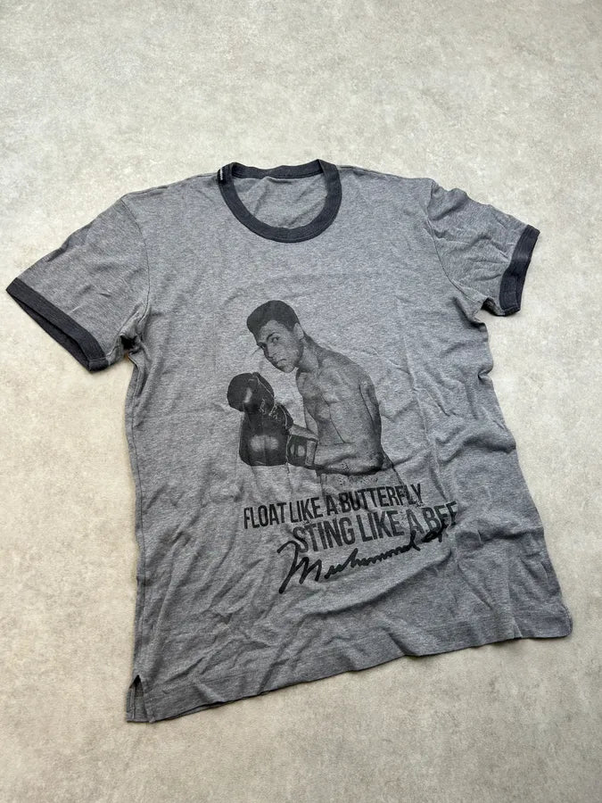 2000s Dolce & Gabbana Grey Muhammad Ali Boxer T-Shirt QJvEDdu 1