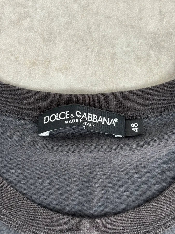 2010s Dolce & Gabbana Grey Sacred Heart Floral T-Shirt TMSPqoj 7