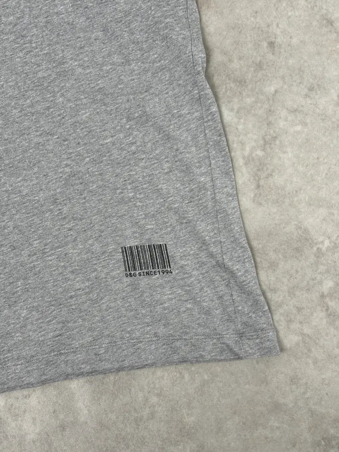 2000s Dolce & Gabbana Grey Tie Trompe Loeil T-Shirt GErSUkg 7