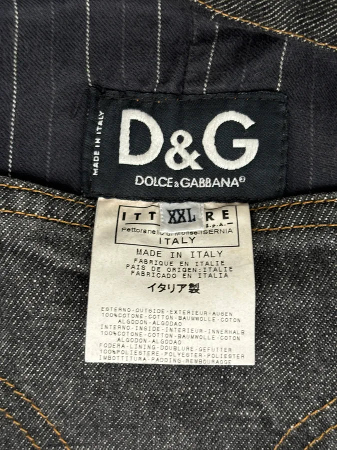 AW2003 Dolce & Gabbana Grey Eroded Denim Jacket yBZRloq 10