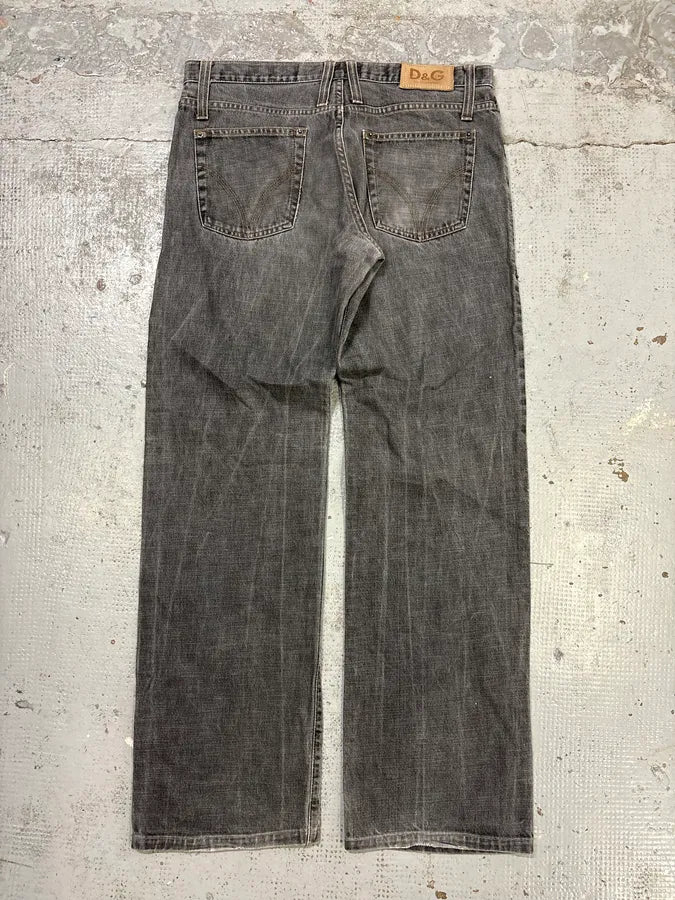 AW2003 Dolce & Gabbana Grey Denim Straight Leg Jeans GABZfUN 5