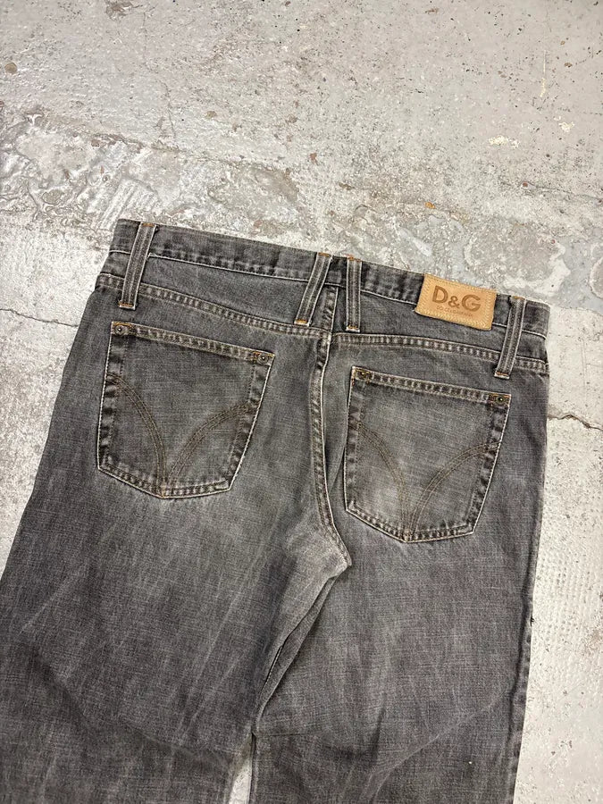 AW2003 Dolce & Gabbana Grey Denim Straight Leg Jeans GABZfUN 6