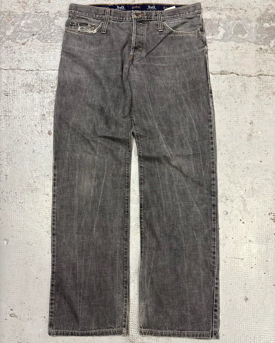 AW2003 Dolce & Gabbana Grey Denim Straight Leg Jeans GABZfUN 3