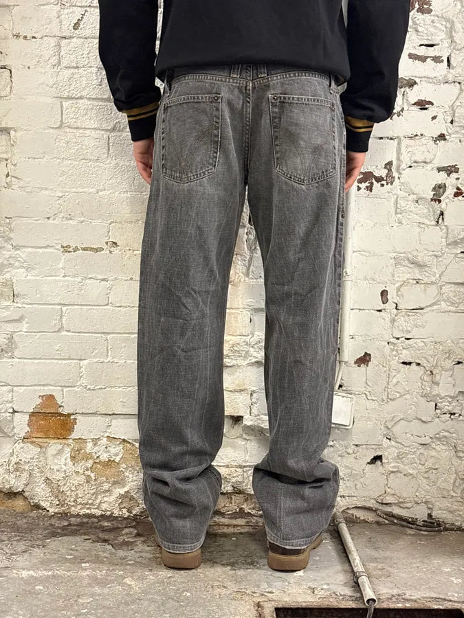 AW2003 Dolce & Gabbana Grey Denim Straight Leg Jeans GABZfUN 1