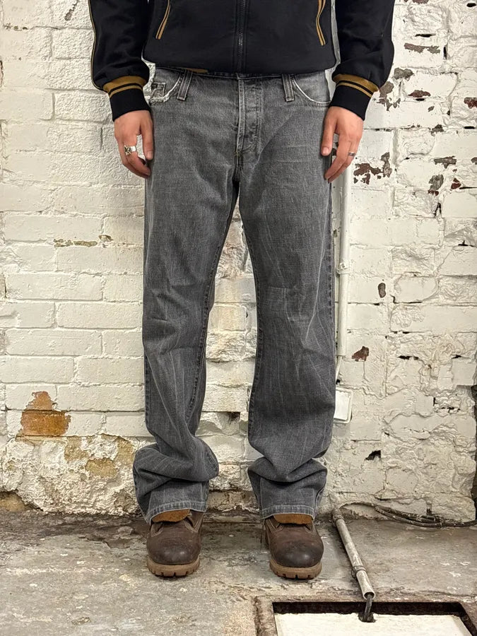 AW2003 Dolce & Gabbana Grey Denim Straight Leg Jeans GABZfUN 0