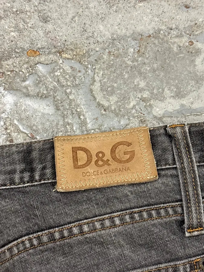 AW2003 Dolce & Gabbana Grey Denim Straight Leg Jeans GABZfUN 8