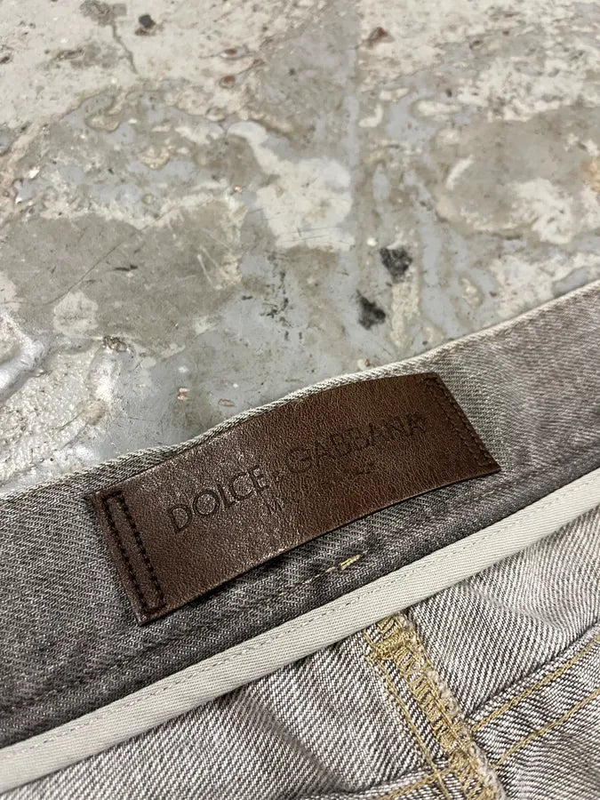 Dolce & Gabbana Grey Distressed Primea Linea Bee Jeans (S/M) HcNkSZD 11