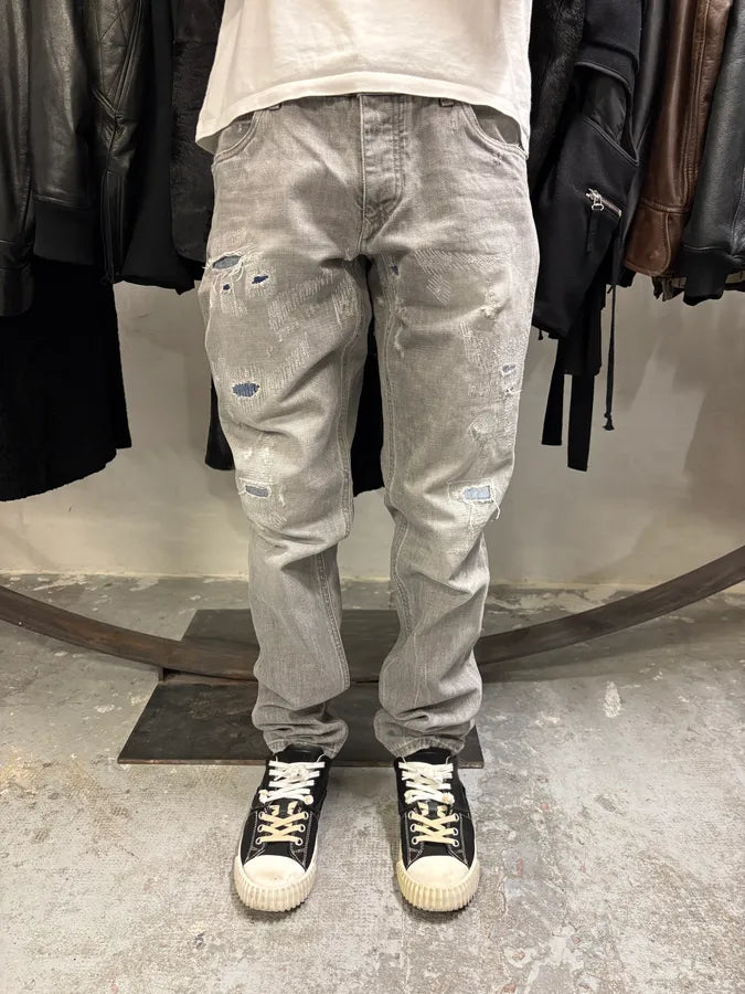 Dolce & Gabbana Grey Distressed Primea Linea Bee Jeans (S/M) HcNkSZD 2