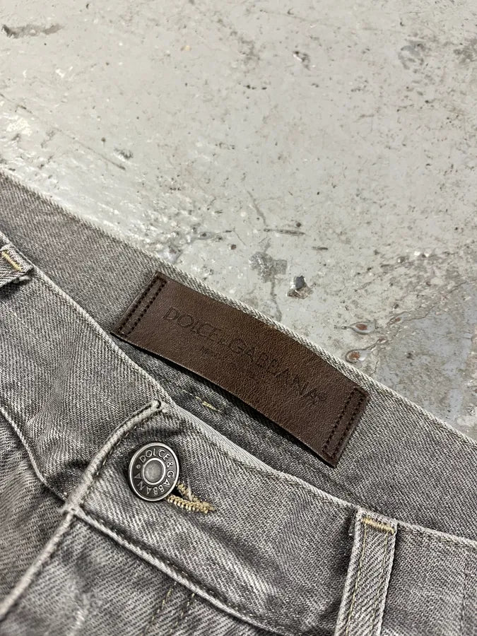 Dolce & Gabbana Grey Distressed Primea Linea Bee Jeans (S/M) HcNkSZD 6
