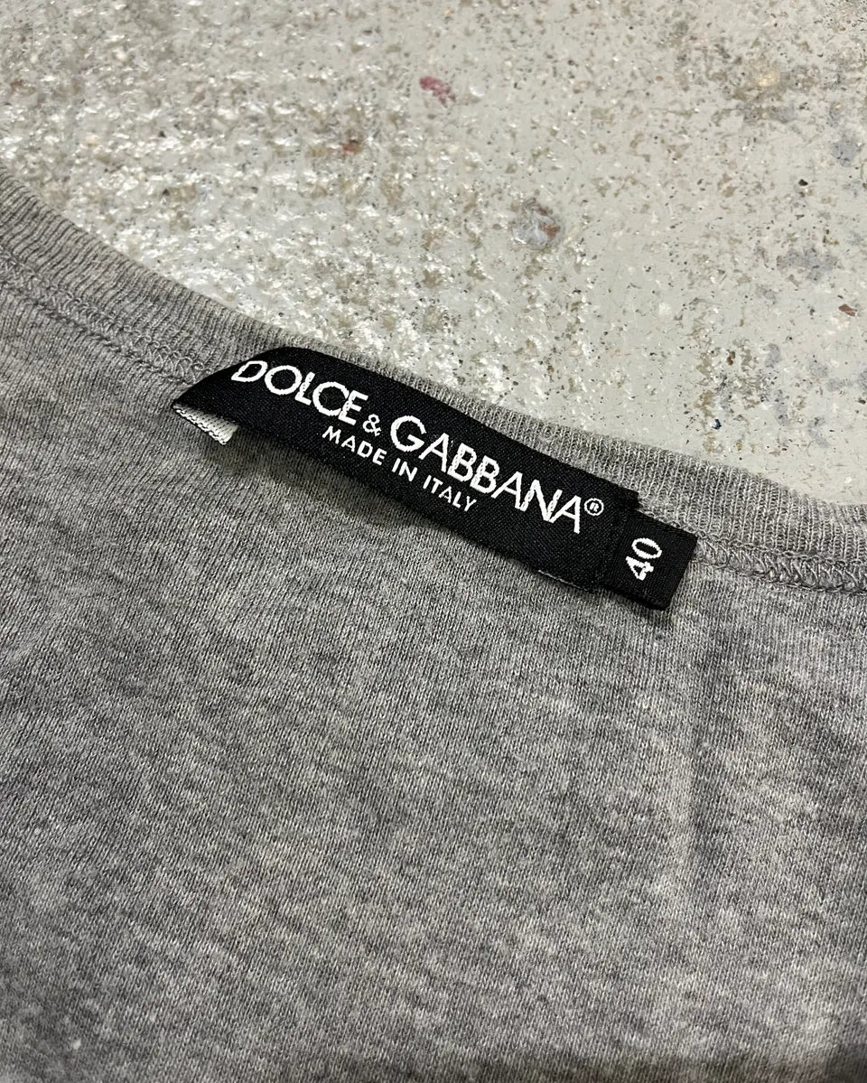 Dolce & Gabbana Grey Embellished Cross Tank Top JbwTFqB 7