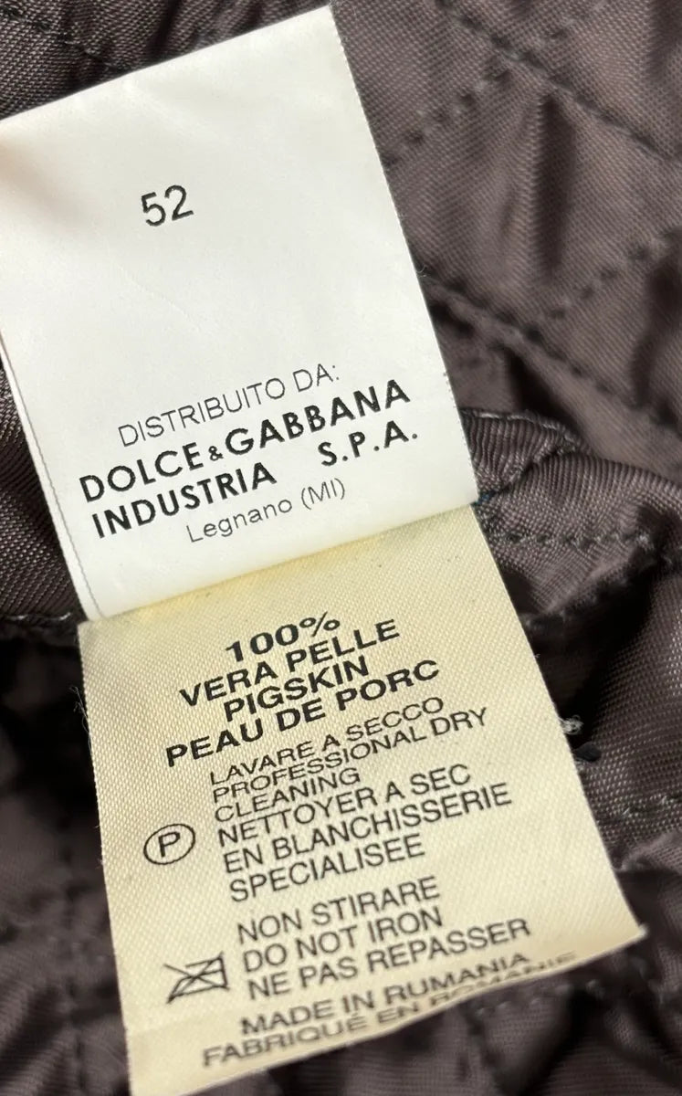 1990s Dolce & Gabbana Avant-Garde Grey Moto Leather Jacket  fsjhWEG 12