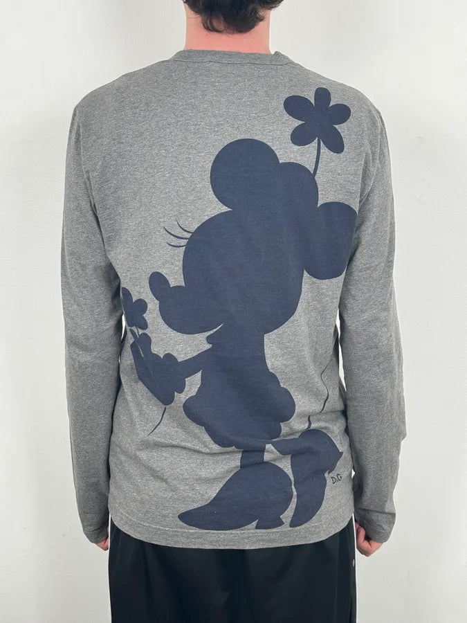 FW2010 Dolce & Gabbana Grey Mickey Mouse Graphic Longsleeve  EJtzuYQ 3