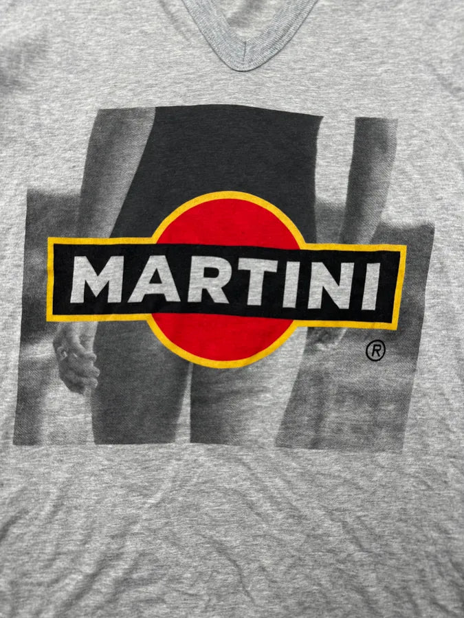 2000s Dolce & Gabbana Grey Martini V Neck T-Shirt roMxNTW 6